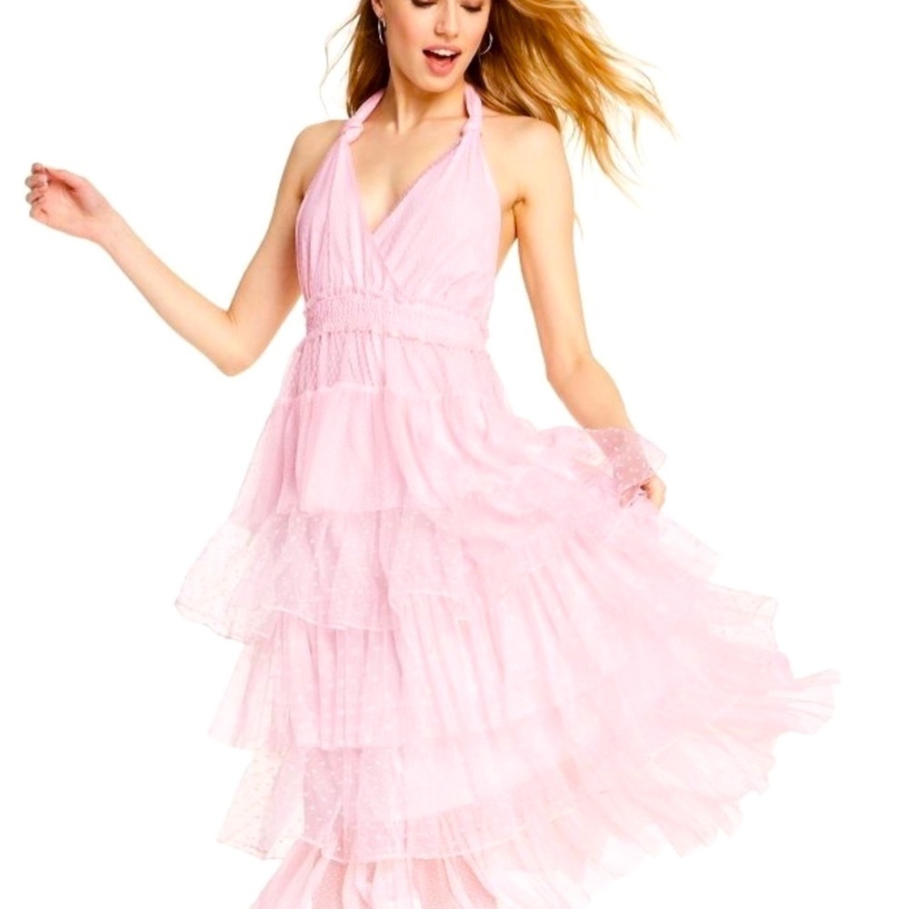 NWT Loveshackfancy Pink Tiered Isabelle Dress S